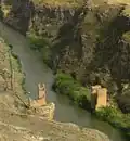 Überreste einer Brücke der Seidenstraße in Armenien