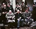 Mit den Chefs von Großbritannien und den USA im Jahr 1945