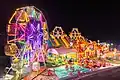 In Vientiane in Laos: eine Kirmes in der Nacht.