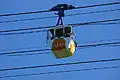 Auch diese Seilbahn in Köln macht Reklame für die Sendung.