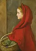 Der Maler John Everett Maillais hat im Jahr 1864 seine Tochter Effie als Rotkäppchen gemalt.