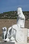 Eine Statue des Gottes im Plutonium von Hierapolis in der heutigen Türkei