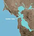 Die Lage der Golden Gate Bridge