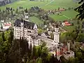 Das Schloss von schräg oben