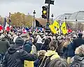 Eine Demonstration gegen Antisemitismus in Paris in Frankreich