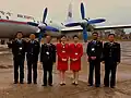 Crew eines Flugzeugs aus Nordkorea