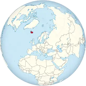 Iceland on the globe (Europe centered).svg