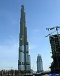 Der Burj Khalifa, als noch an ihm gebaut wurde