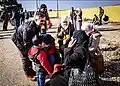 Im Jahr 2016: Flüchtlinge erreichen die Stadt Aleppo.