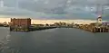 Das Hafenbecken in New York
