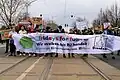 Eine Demonstration in Dresden.