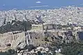 Die Akropolis von weitem gesehen