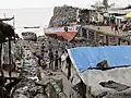 Abfall an der Küste von Freetown
