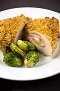 Aufgeschnittenes Cordon Bleu