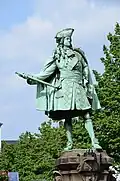 Eine Statue von Friedrich dem Ersten, König von Preußen