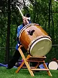 Eine Taiko-Trommel aus Japan