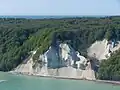 Die Kreideklippe auf der Insel Møn im Osten Dänemarks.