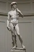 Michelangelos David-Statue ist weltberühmt.