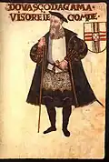 Ein Gemälde, wie man sich Vasco da Gama vorgestellt hat