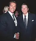 Mit dem republikanischen Präsidenten Ronald Reagan