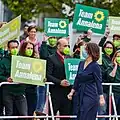 Vor einem Triell, einer Fernsehsendung mit den anderen beiden Kanzlerkandidaten