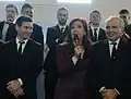 Messi und die Nationalmannschaft mit der argentinischen Präsidentin