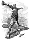 Ein Spottbild über den Politiker Cecil Rhodes, der mehr von Afrika erobern wollte