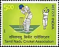 Eine Cricket-Briefmarke aus Indien