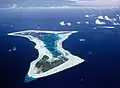 So sieht die Insel Pukapuka von oben aus.