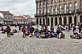 Christliche Pilger in Santiago de Compostela