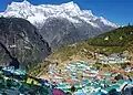 Die kleine Siedlung Namche Bazar liegt an einem Weg zum Mount Everest.