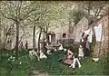 Ein Kindergarten vor über hundert Jahren, gemalt von Johann Sperl
