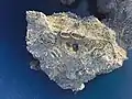 Poblat de Cala Morell aus der Luft : Die alten Steinmauern stammen noch aus der Bronzezeit vor Jahrtausenden.