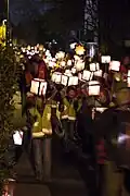 Kinder in Köln beim Martinszug mit ihren Laternen