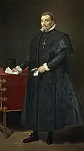 Ein Richter in Spanien vor über 450 Jahren. Das Gemälde ist von Diego Velázquez.