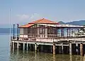 Kiosk auf einem Pier in Griechenland