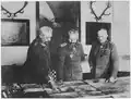 Im Krieg: Wilhelm, in der Mitte, mit den Chefs der Armee Paul von Hindenburg und Erich von Ludendorff