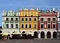 Häuser in der polnischen Stadt Zamość
