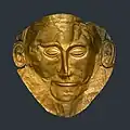 Eine Goldmaske aus dem Alten Griechenland