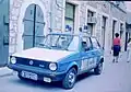 Ein Polizeiauto der Milicija in Mostar im Jahr 1985