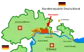 Das rot markierte Büsingen ist eine deutsche Exklave in der Schweiz.
