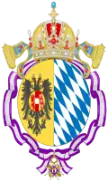 Das Wappen der Kaiserin ist aus österreichischen und bayerischen Symbolen zusammengesetzt.
