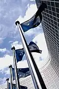 Europa-Flaggen in Brüssel