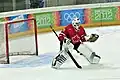 Torwart bei einer Jugendolympiade in Österreich