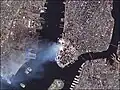 Ein Satellitenbild von Manhattan, dem Geschäftsviertel in New York, am Tag nach dem Terroranschlag.