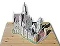 Dieses Puzzle ergibt ein Modell von Schloss Neuschwanstein.