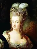 Die französische Königin Marie-Antoinette trug Federn im Haar.