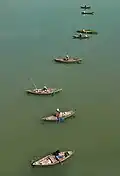 Fischerboote auf dem Jamuna-Fluss
