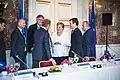 Angela Merkel war die erste deutsche Bundeskanzlerin.