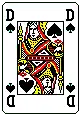 Diese Spielkarte ist die Dame.